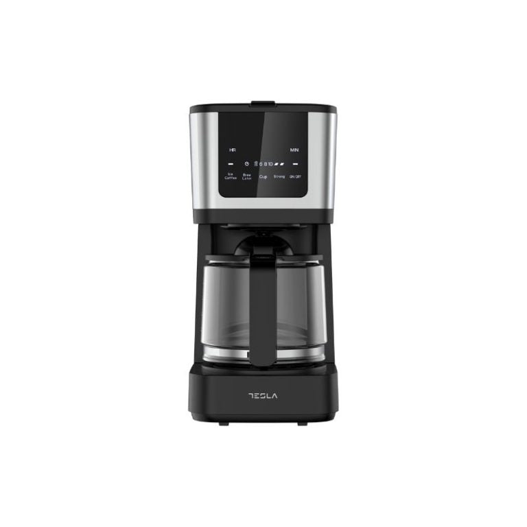 Tesla Filter coffee machine 900W, 1.25L, Black Inox + Black Travel jar Jar – CMF200BX