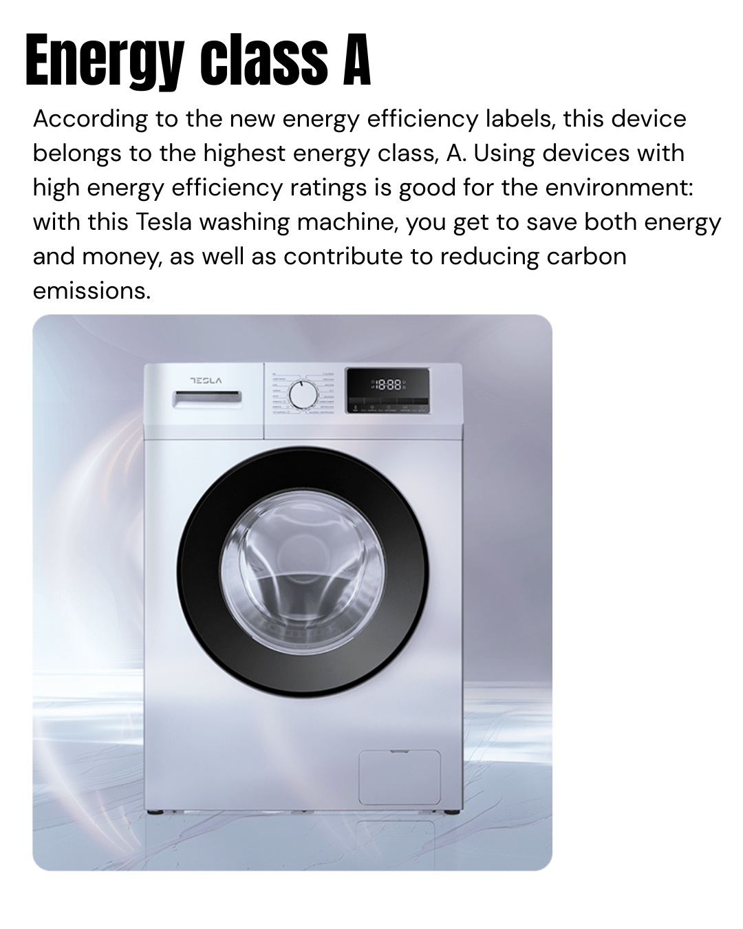 Tesla 10kg front washer white