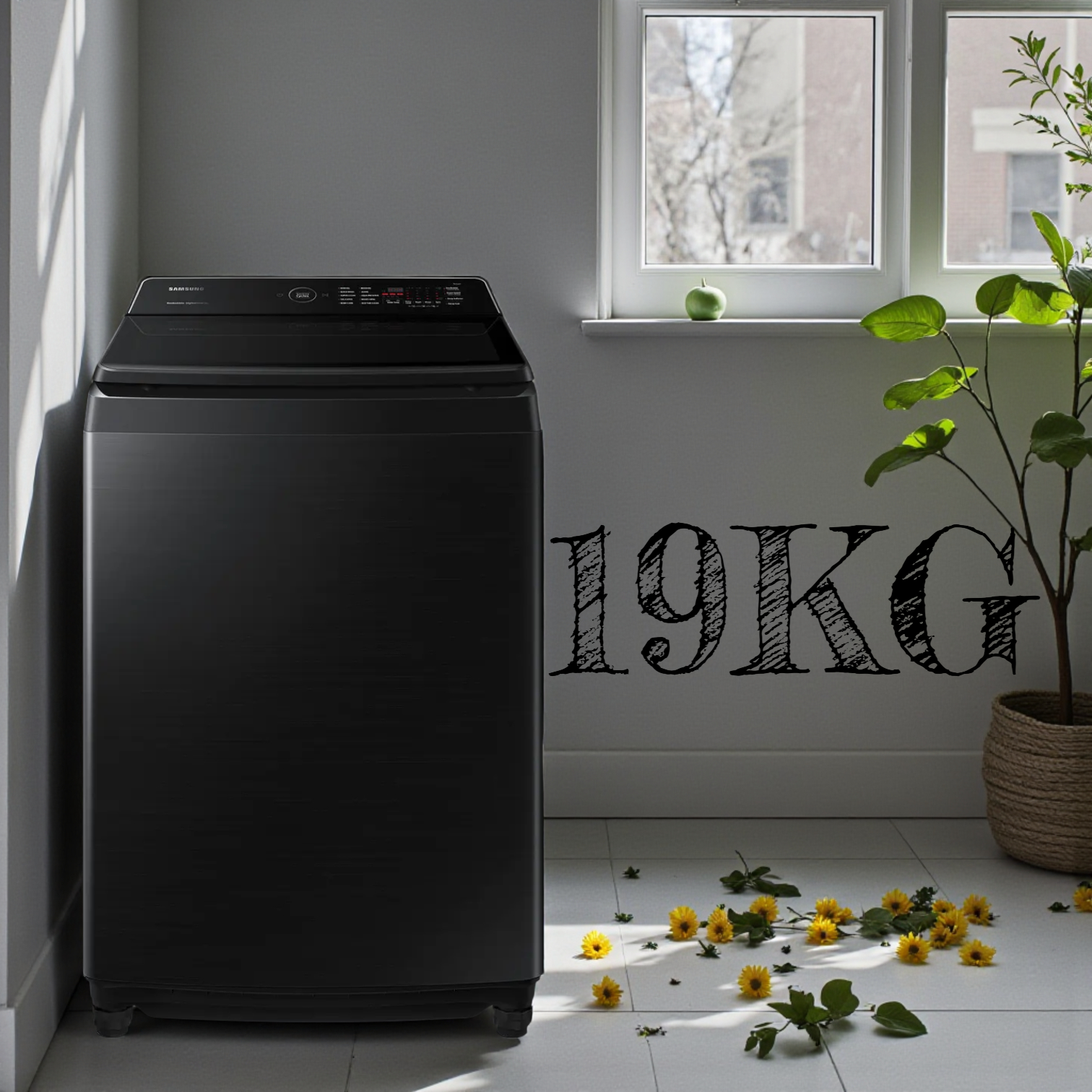 Samsung 19kg top load washer BLK