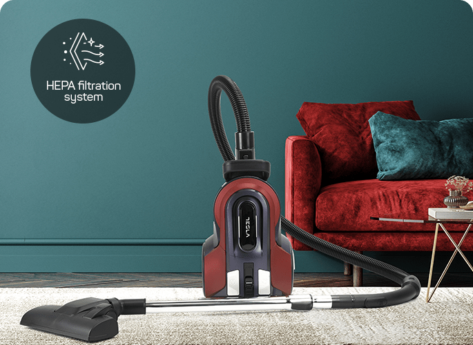 Tesla Bagless Vacuum Cleaner, 1800 W, 80 dB – BGL500NE