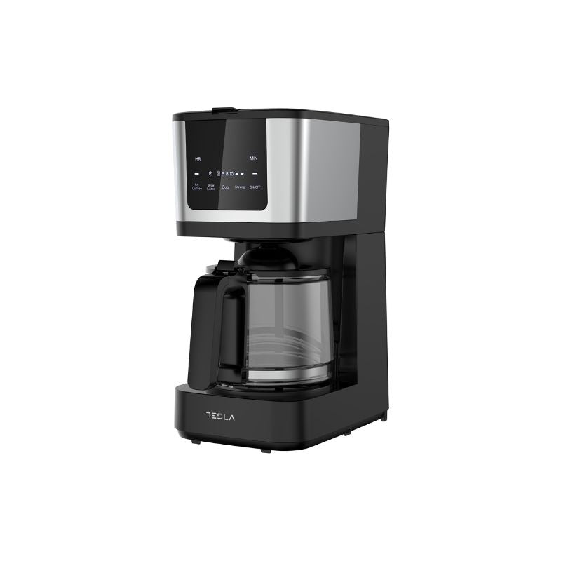 Tesla Filter coffee machine 900W, 1.25L, Black Inox + Black Travel jar Jar – CMF200BX