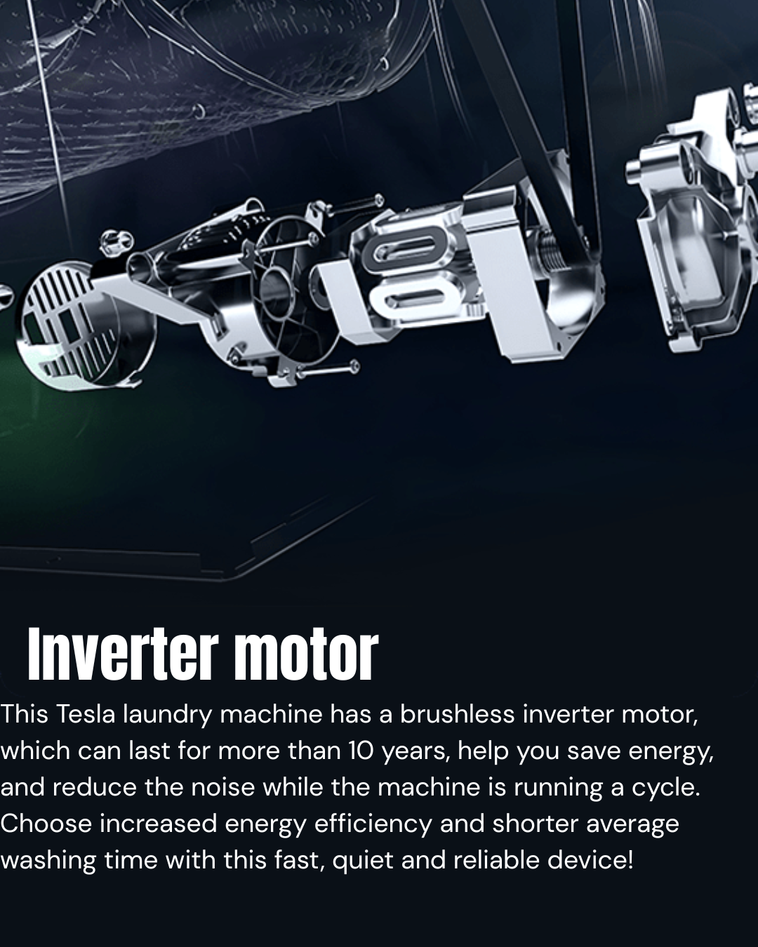 Tesla 10kg front washer white