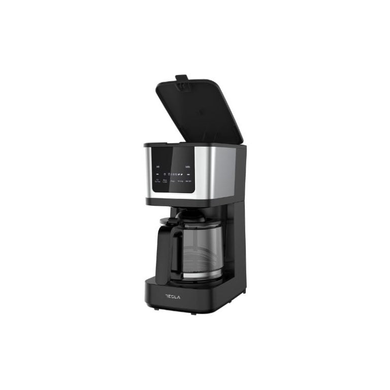 Tesla Filter coffee machine 900W, 1.25L, Black Inox + Black Travel jar Jar – CMF200BX