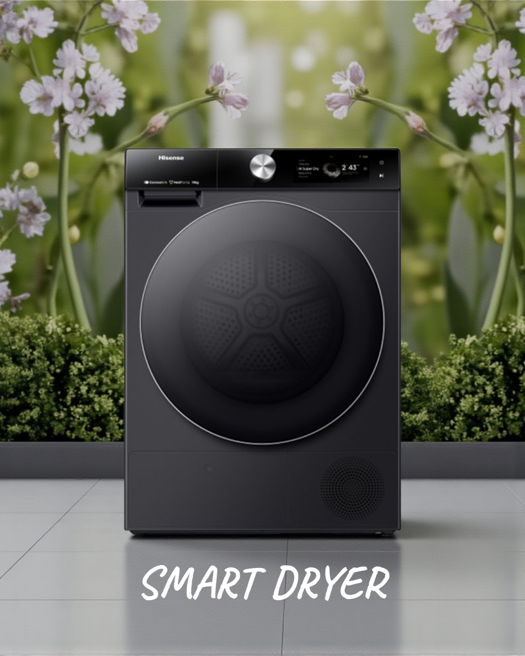 Hisense 9KG heat pump Dryer DH3S902BT gray