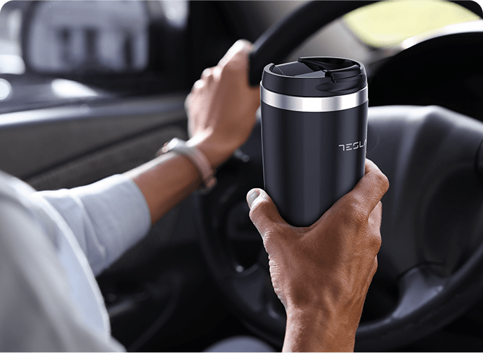 Tesla Filter coffee machine 900W, 1.25L, Black Inox + Black Travel jar Jar – CMF200BX