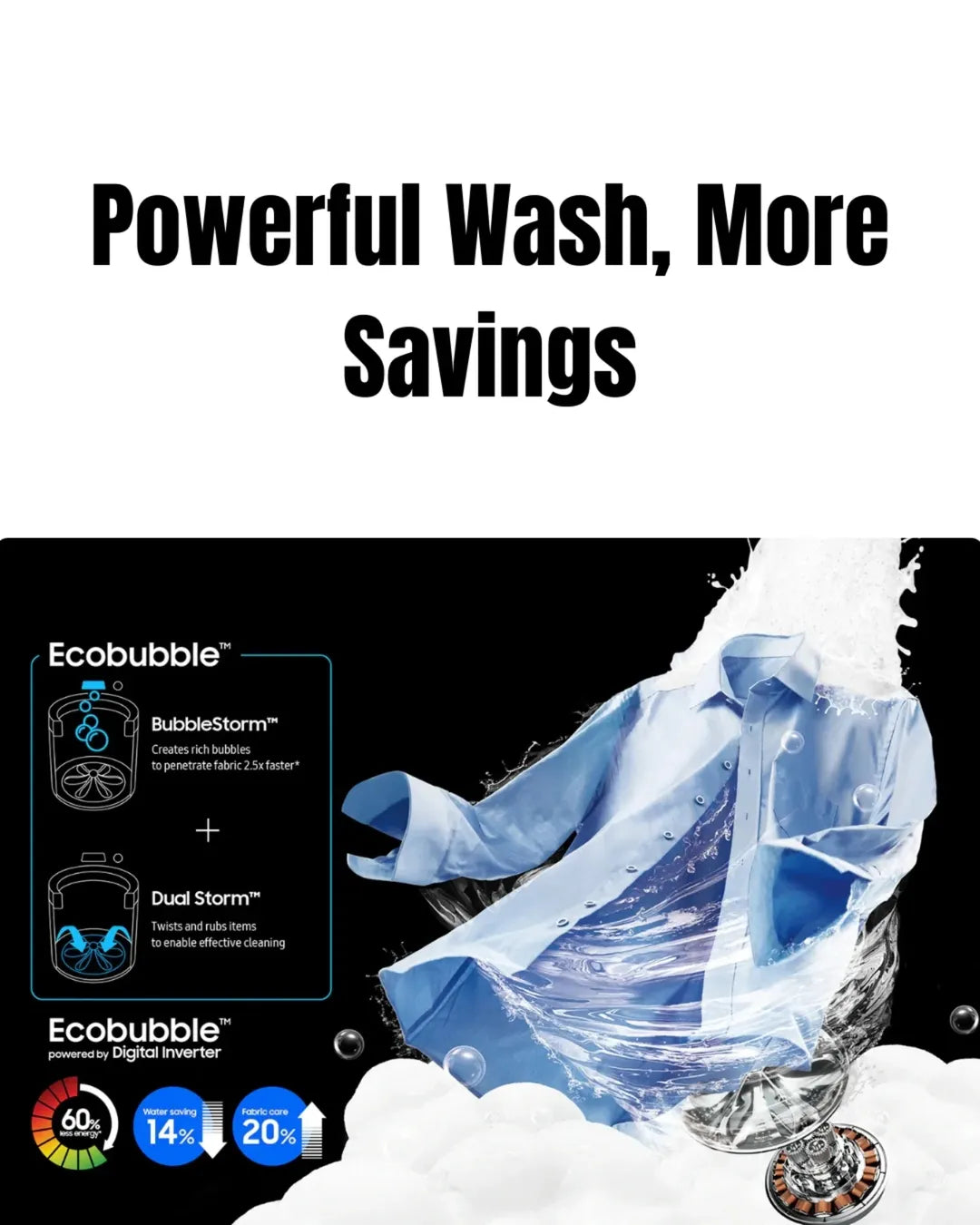 Samsung 19kg top load washer BLK