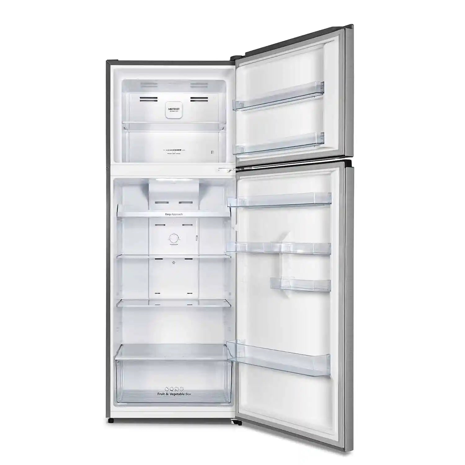 HISENSE 21ft Refrigerator 2 Doors Top Mount Silver