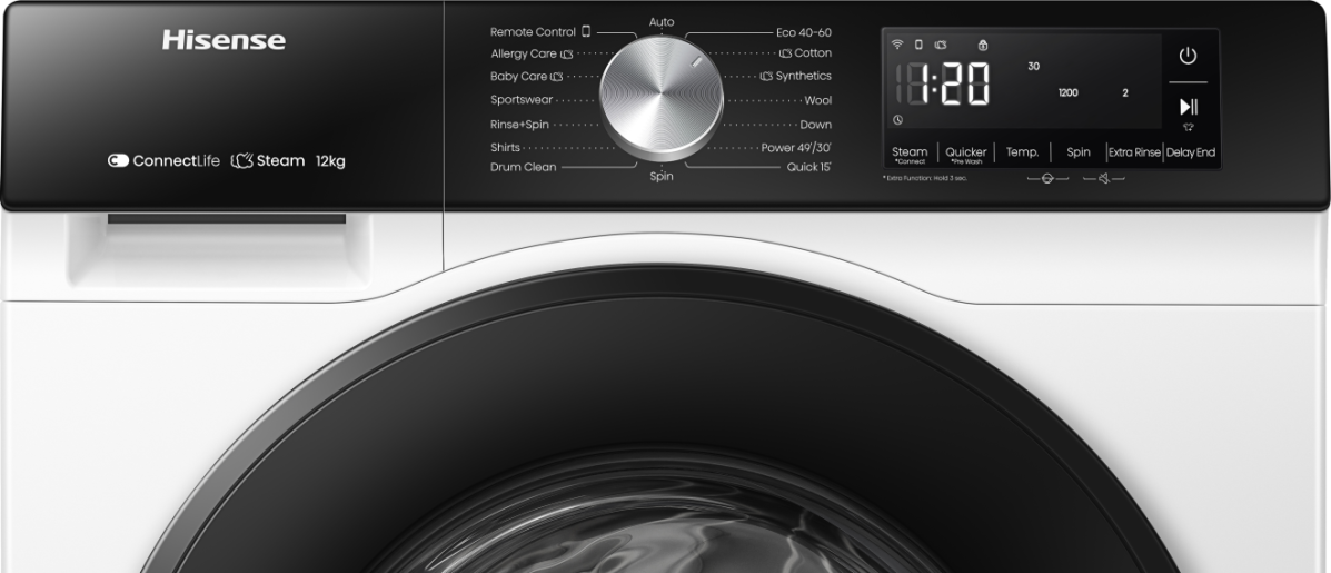 HIsense 12kg front load washer white WF3S243BW