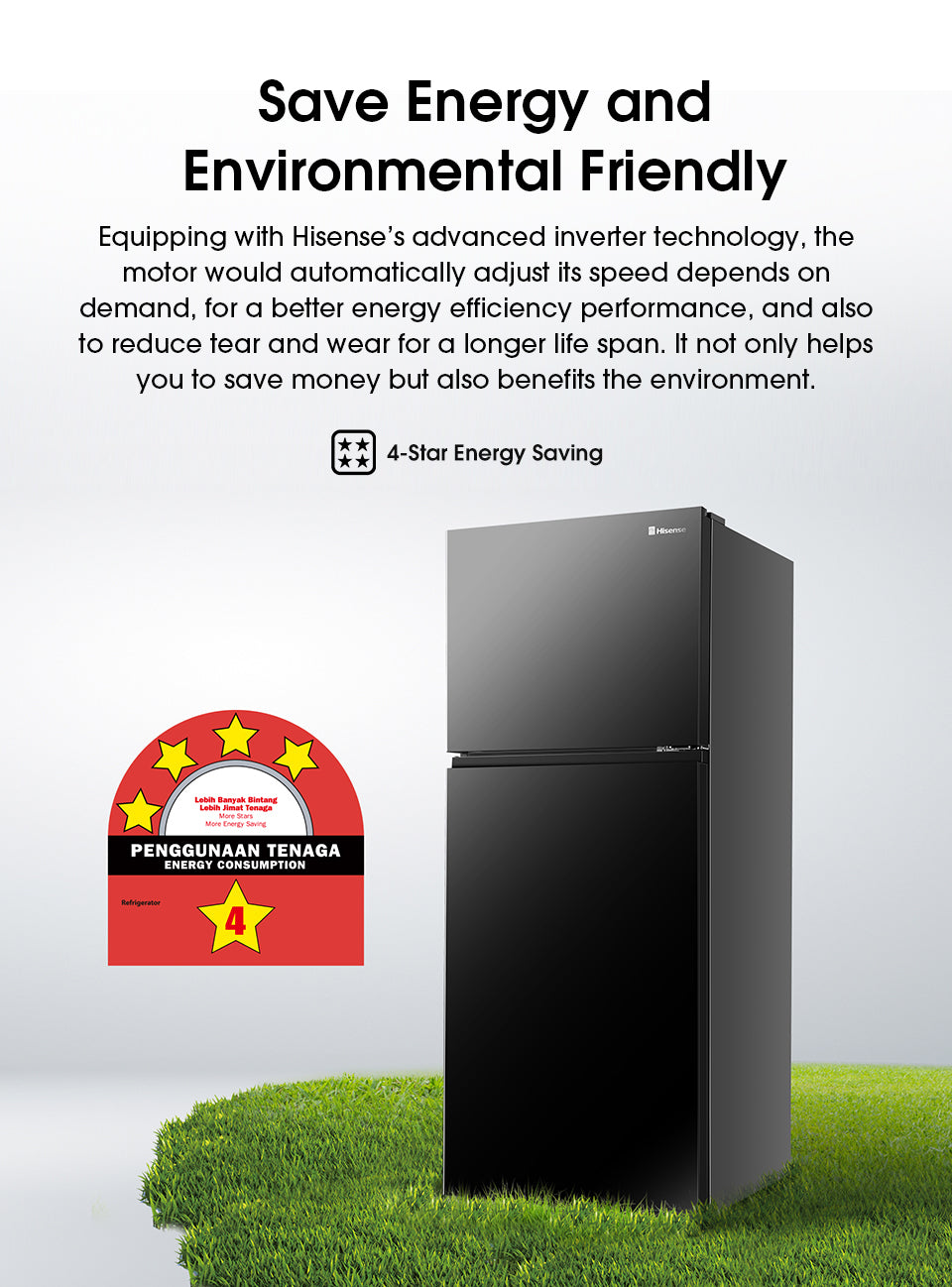 Hisense refrigerator 2 Door Inverter 500L RT549N4ABU2