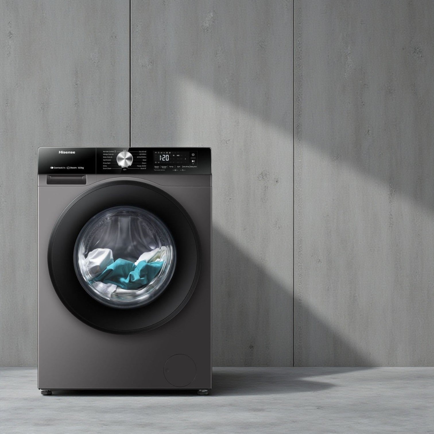 HIsense 10.5kg smart front washer silver