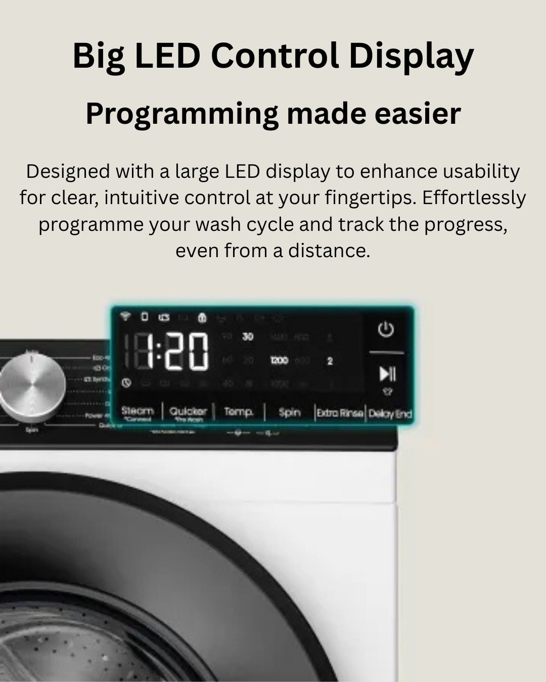 HIsense 10.5kg smart front washer silver