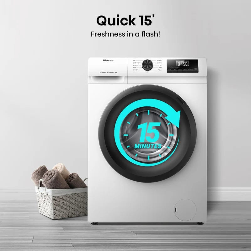 Hisense 8KG Front Load Washer WFQP8012w white