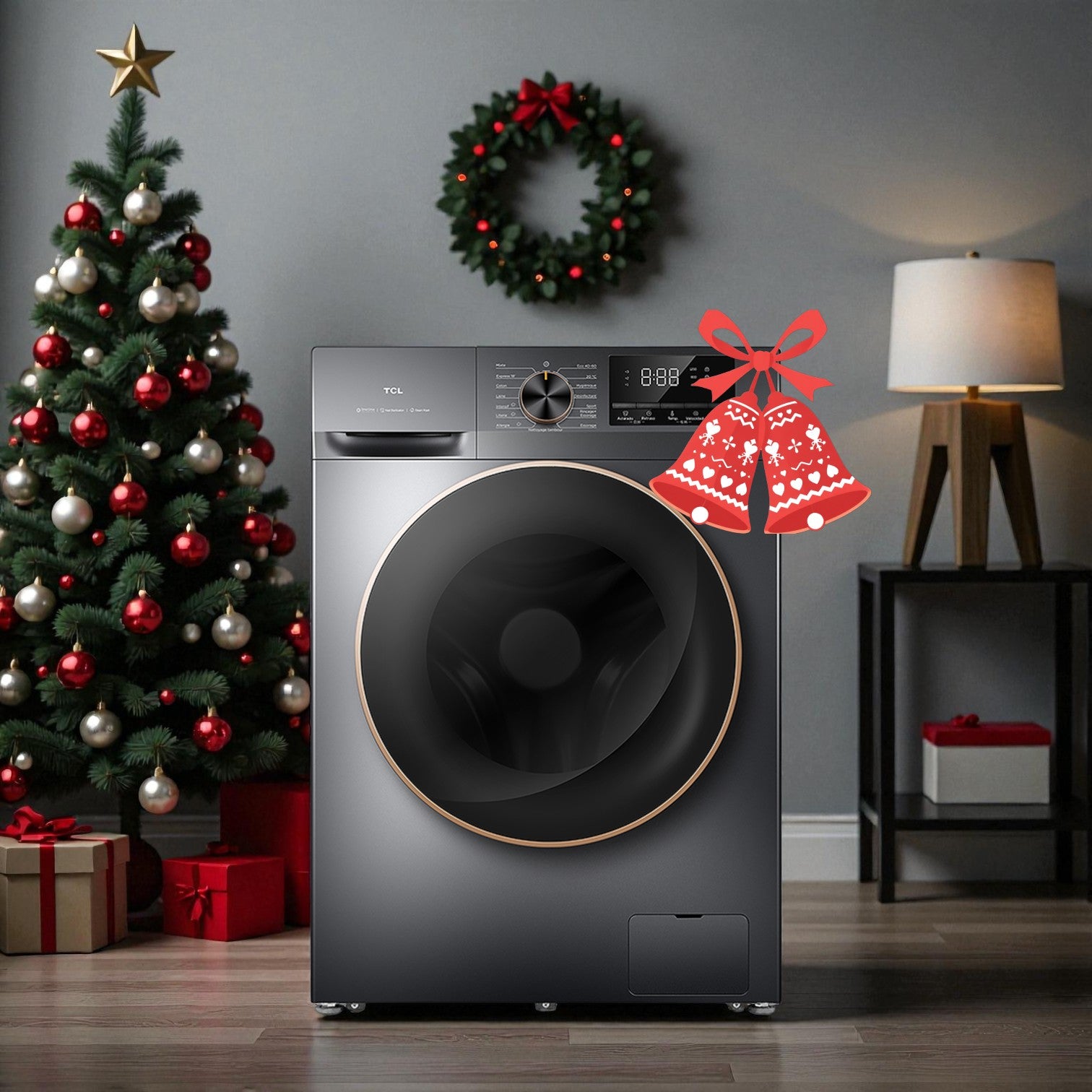 TCL 10kg front load washer titanium