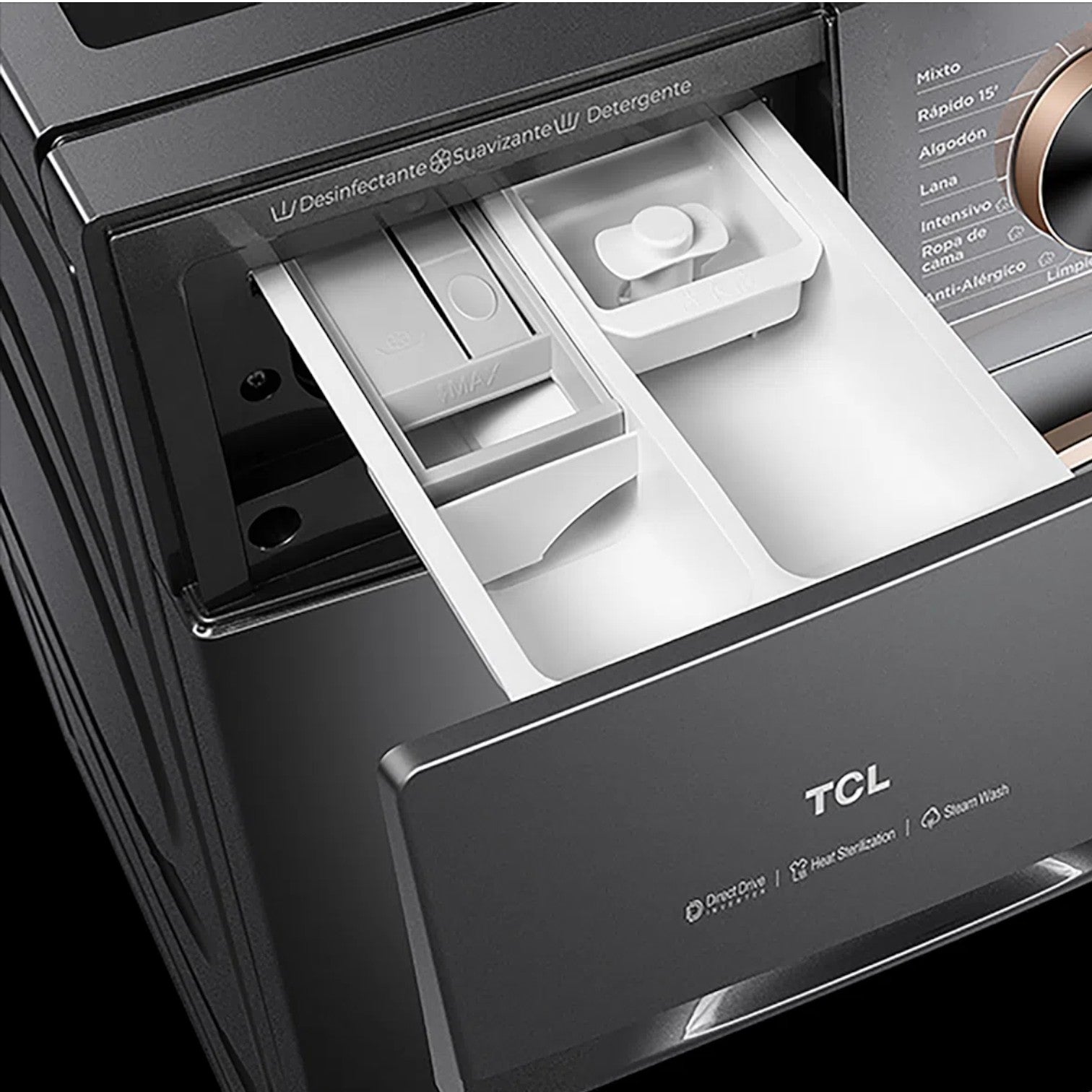 TCL 10kg front load washer titanium