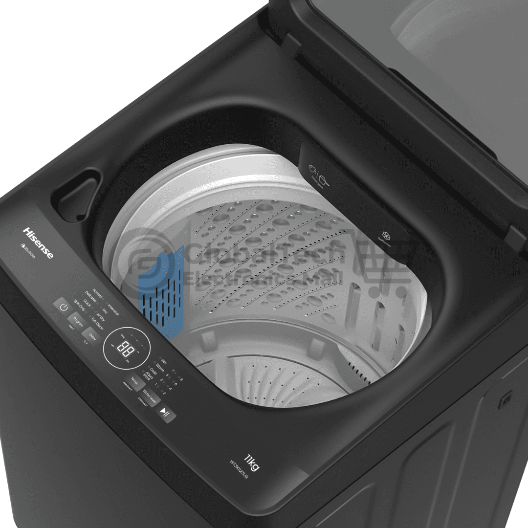 HISENSE 11KG Top Load washer 10 Programs Titanium WT3K1123UT