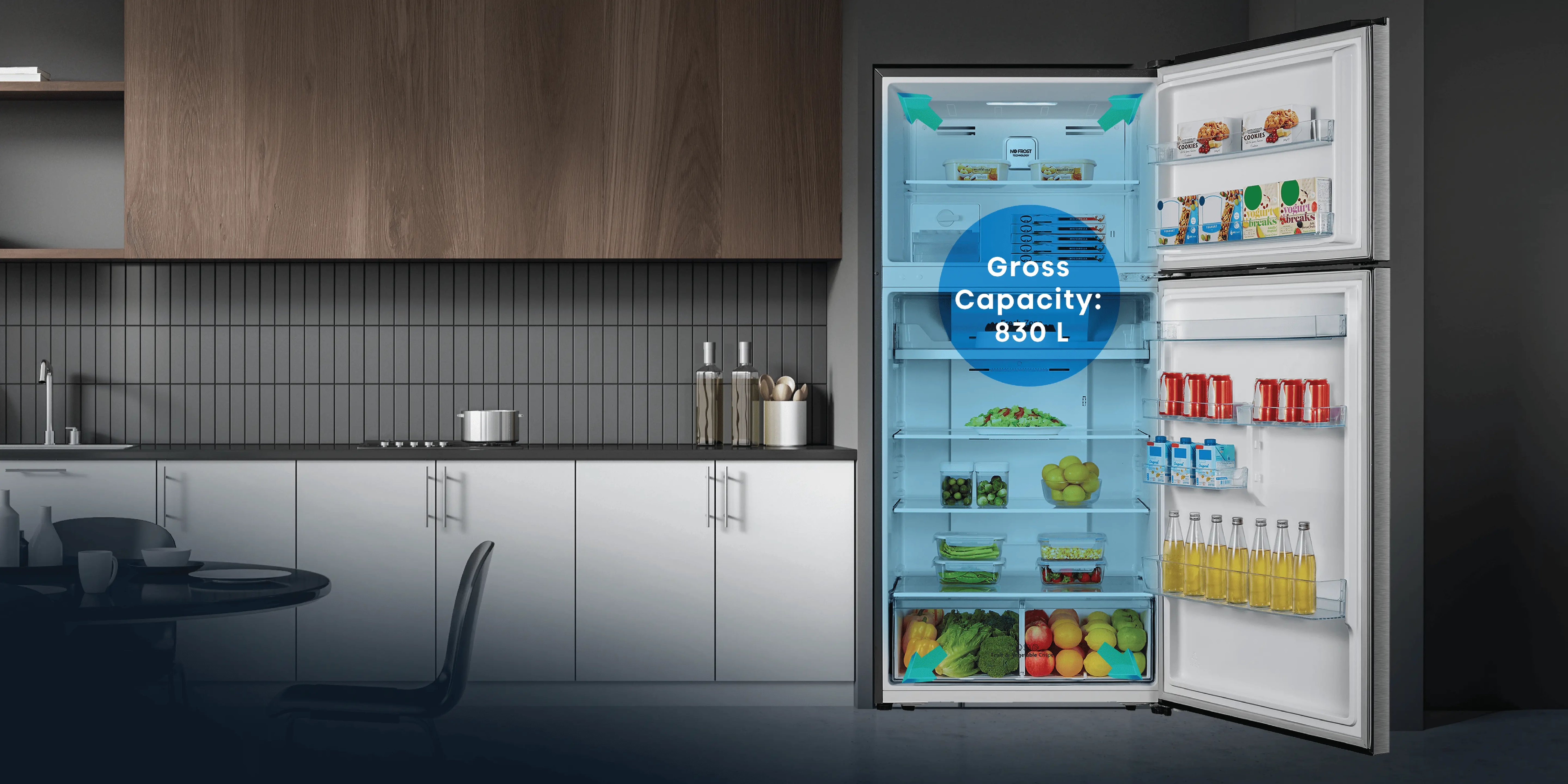 Hisense Top Mount Refrigerator | 830L | RT3N635NAD4