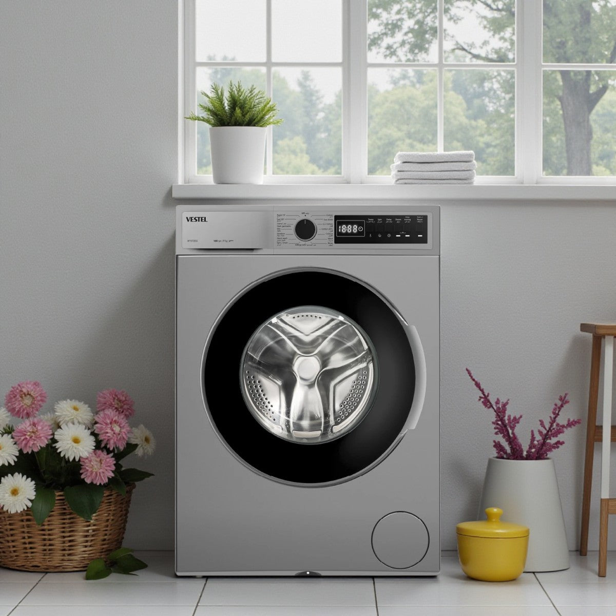 Vestel 8kg front washer silver