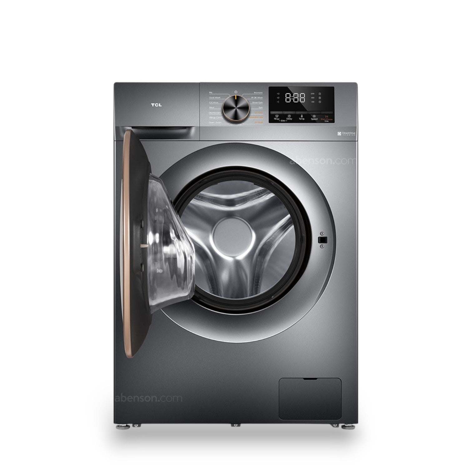 TCL 10kg front load washer titanium