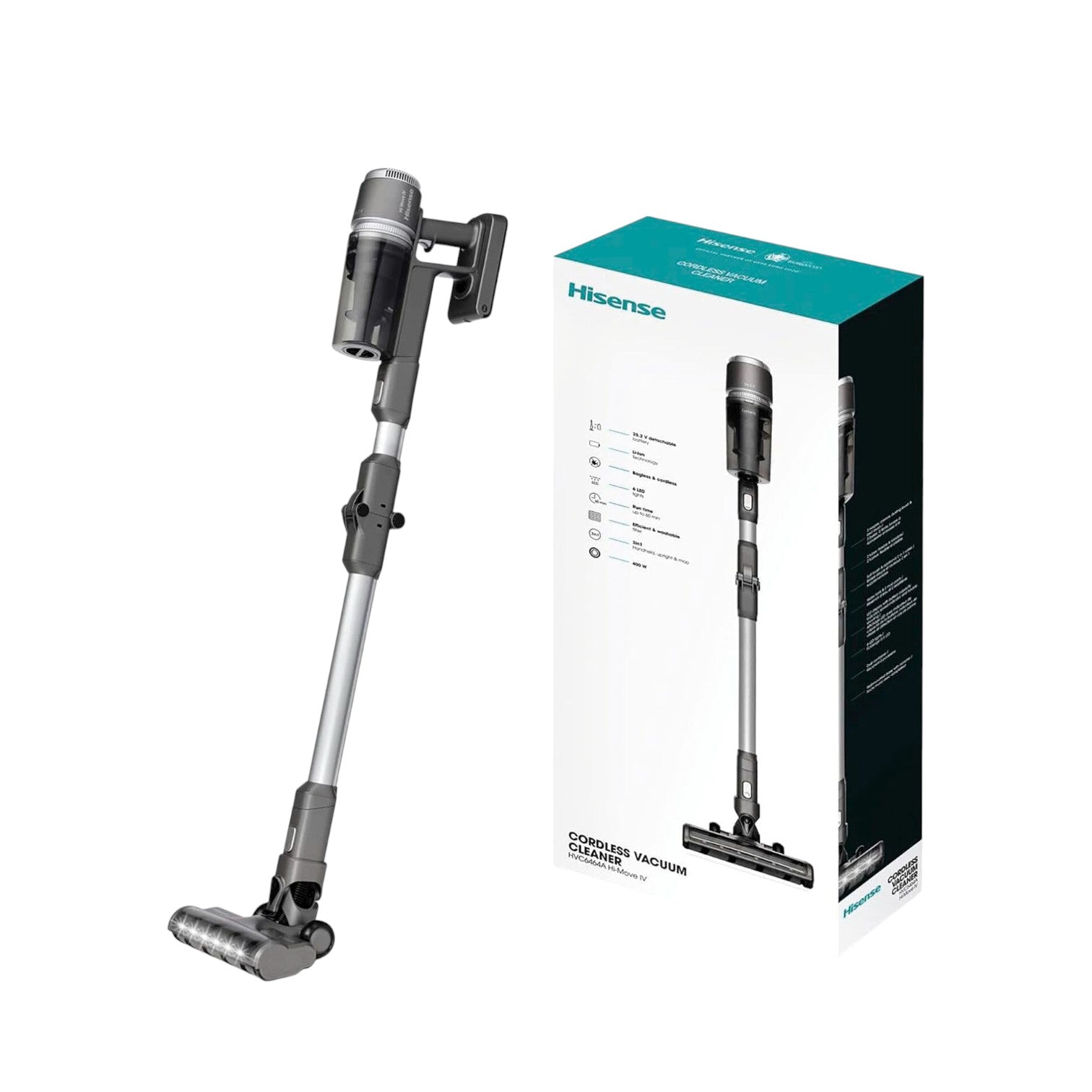 Hisense Stick vacuum cleaner, HI-MOVE IV, 400 Вт, 25.2 В, Inverter Tech HVC6464A
