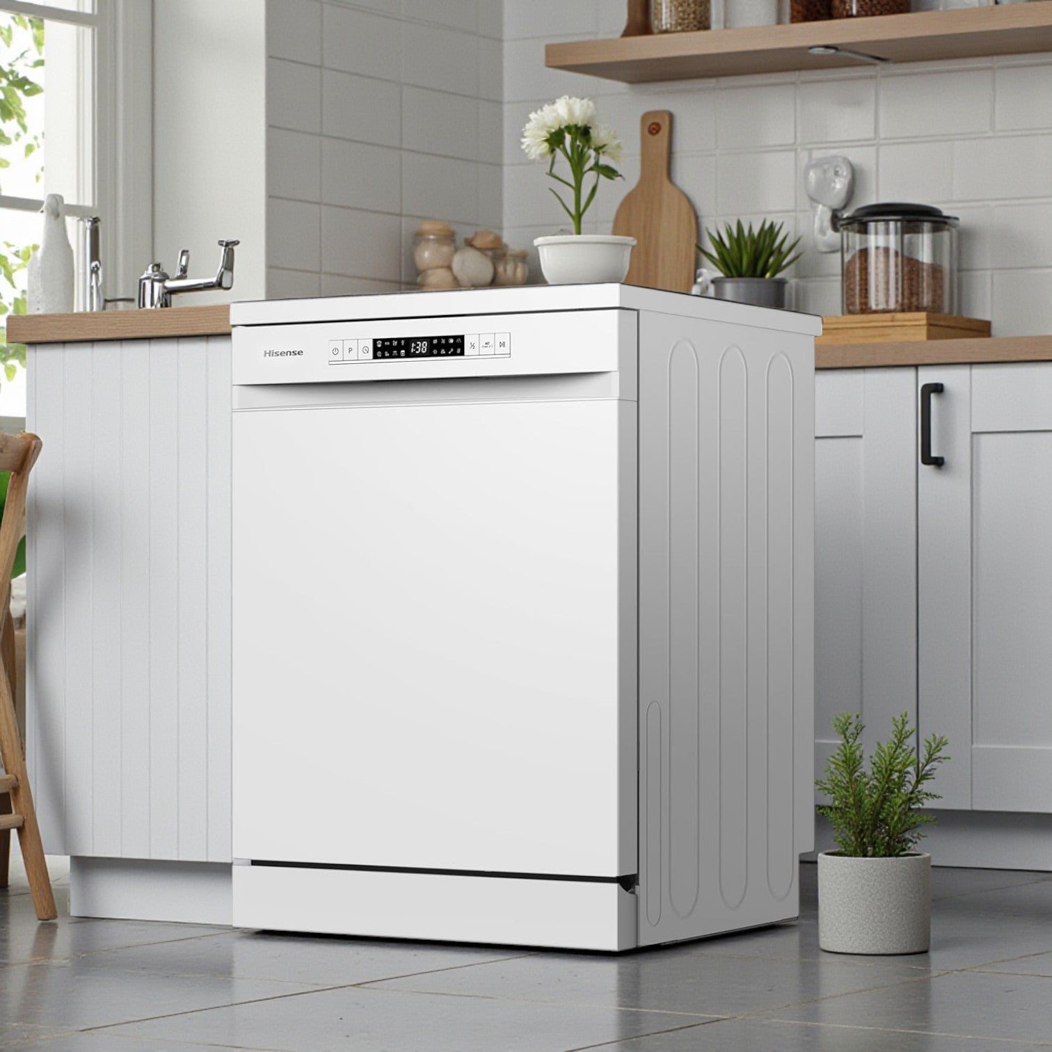 Hisense Dishwasher 13 Settings White, HSN-HS622E90W