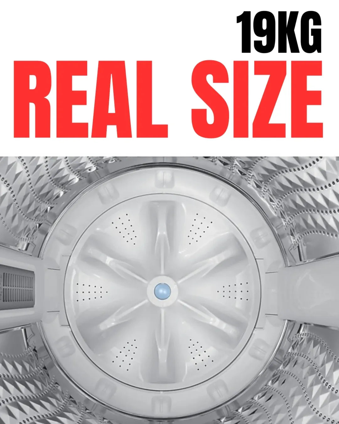 Samsung 19kg top load washer silver