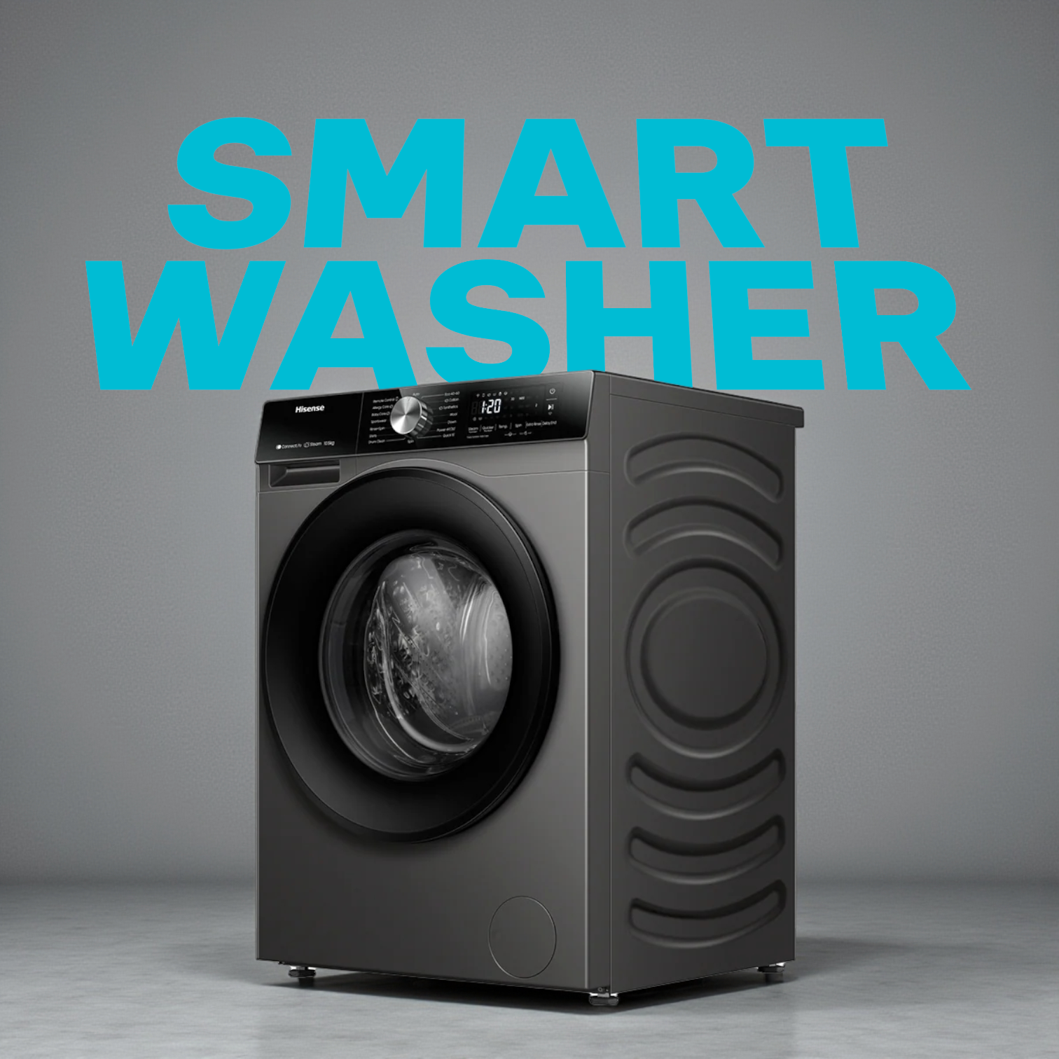 HIsense 10.5kg smart front washer silver