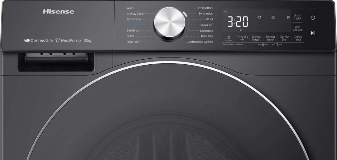 Hisense 10kg heat pump dryer bh5s102bb