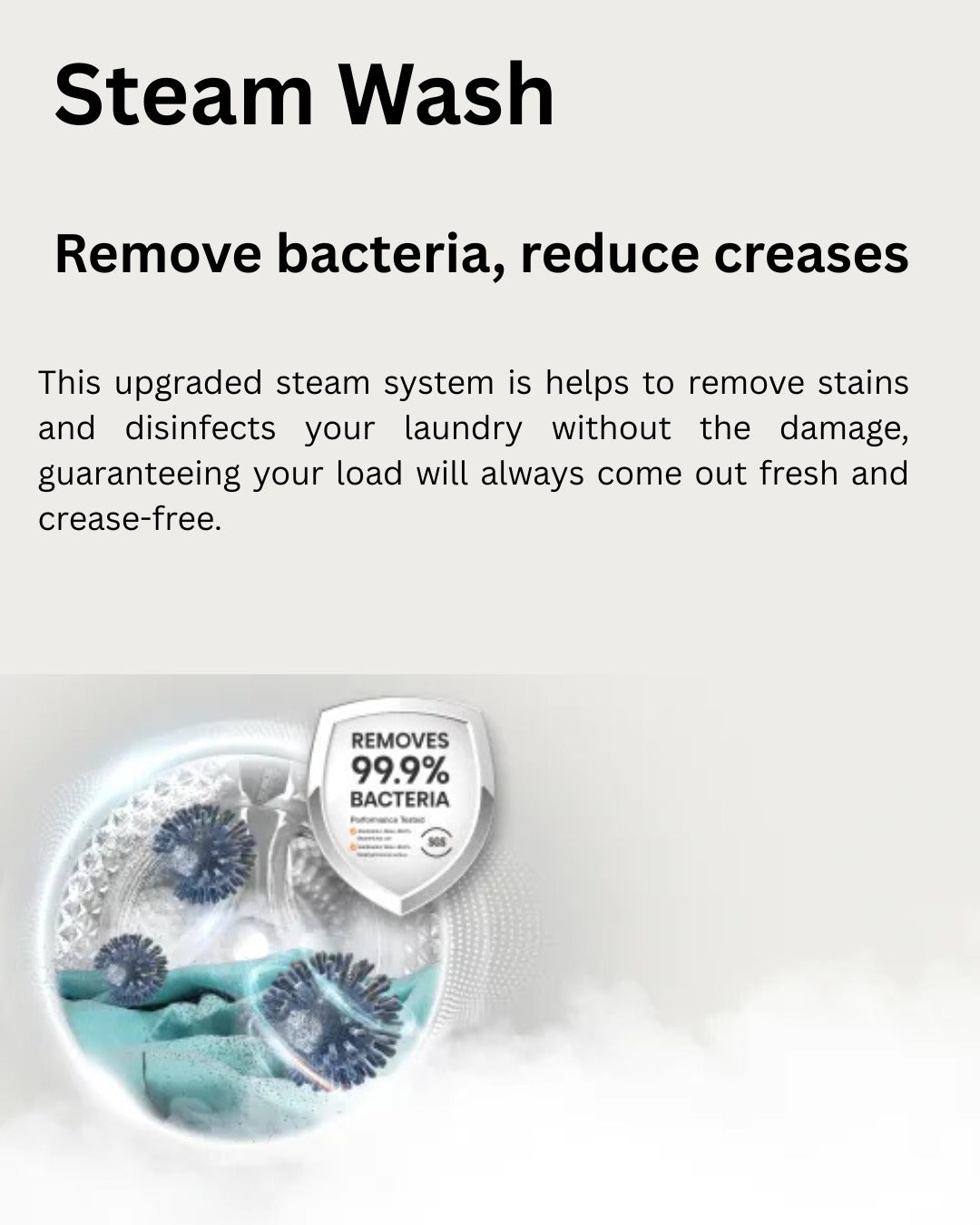HIsense 10.5kg smart front washer silver