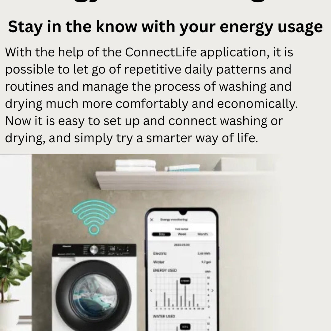 HIsense 10.5kg smart front washer silver