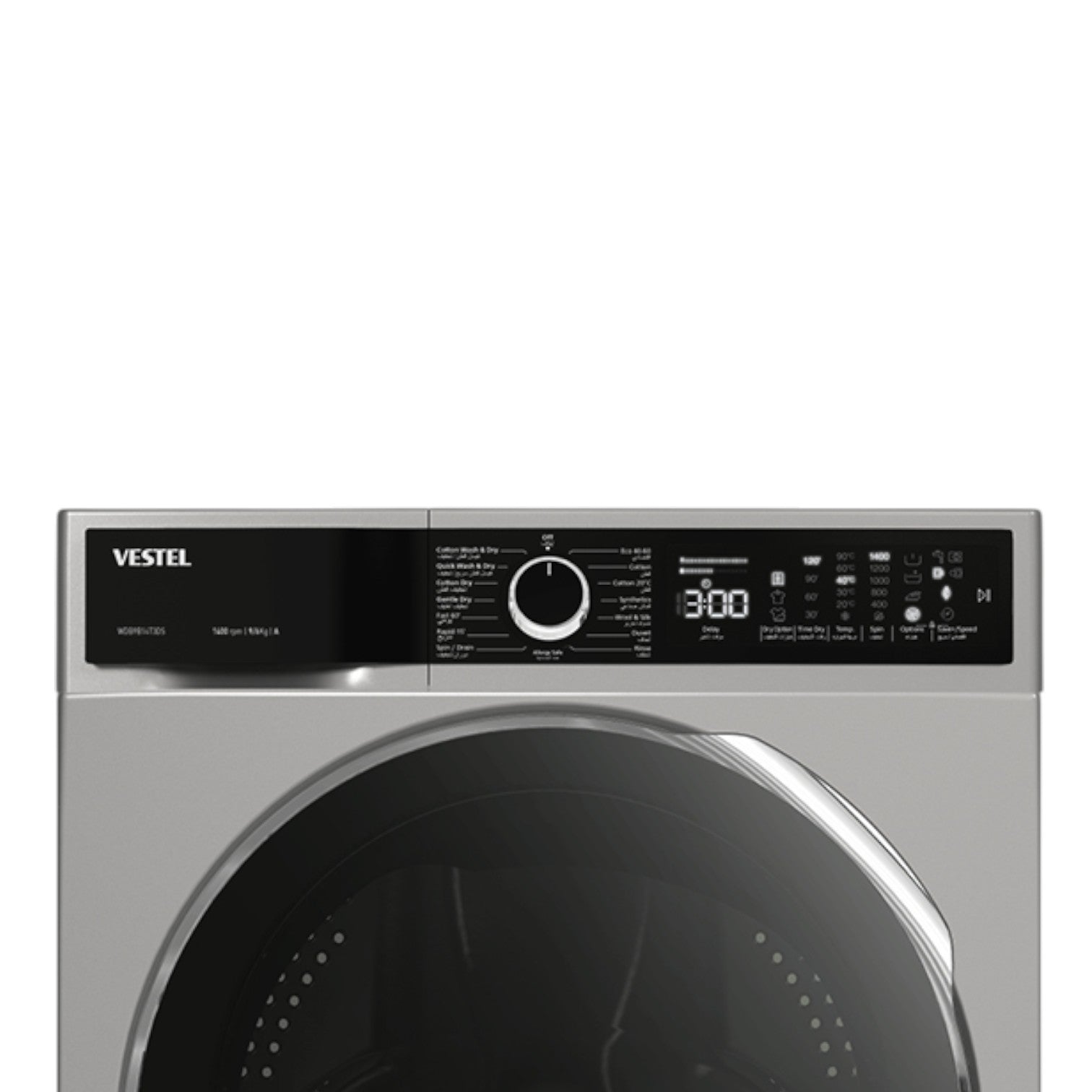 Vestel 9kg front washer silver