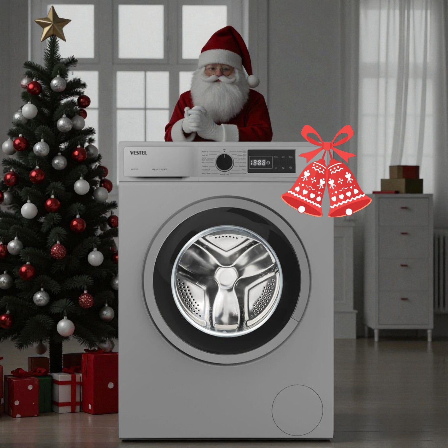 Vestel 8kg front washer silver