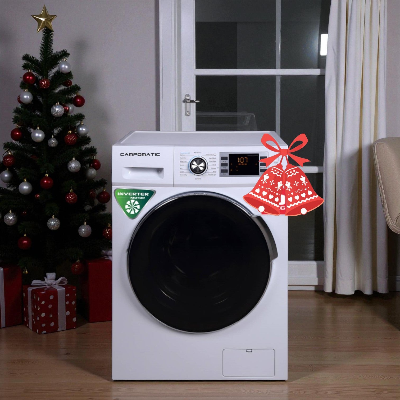 Campomatic 10kg front washer white
