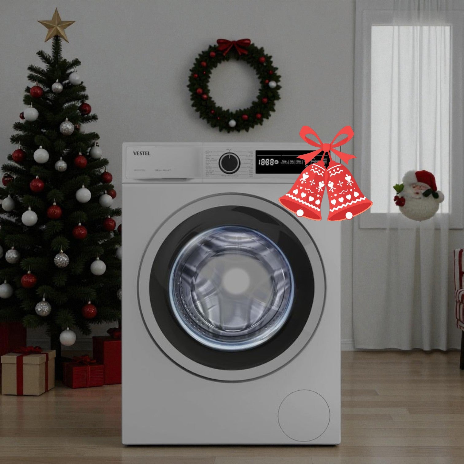 Vestel 10kg front washer 10kg silver