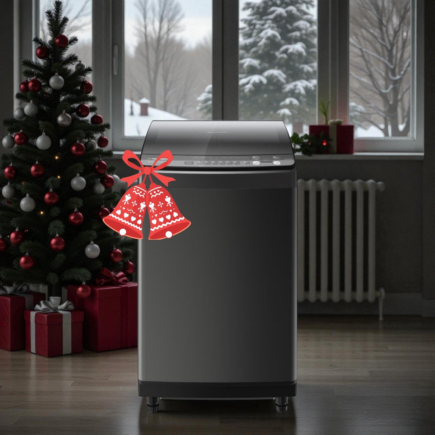 Sharp 15KG top load washer dark gray