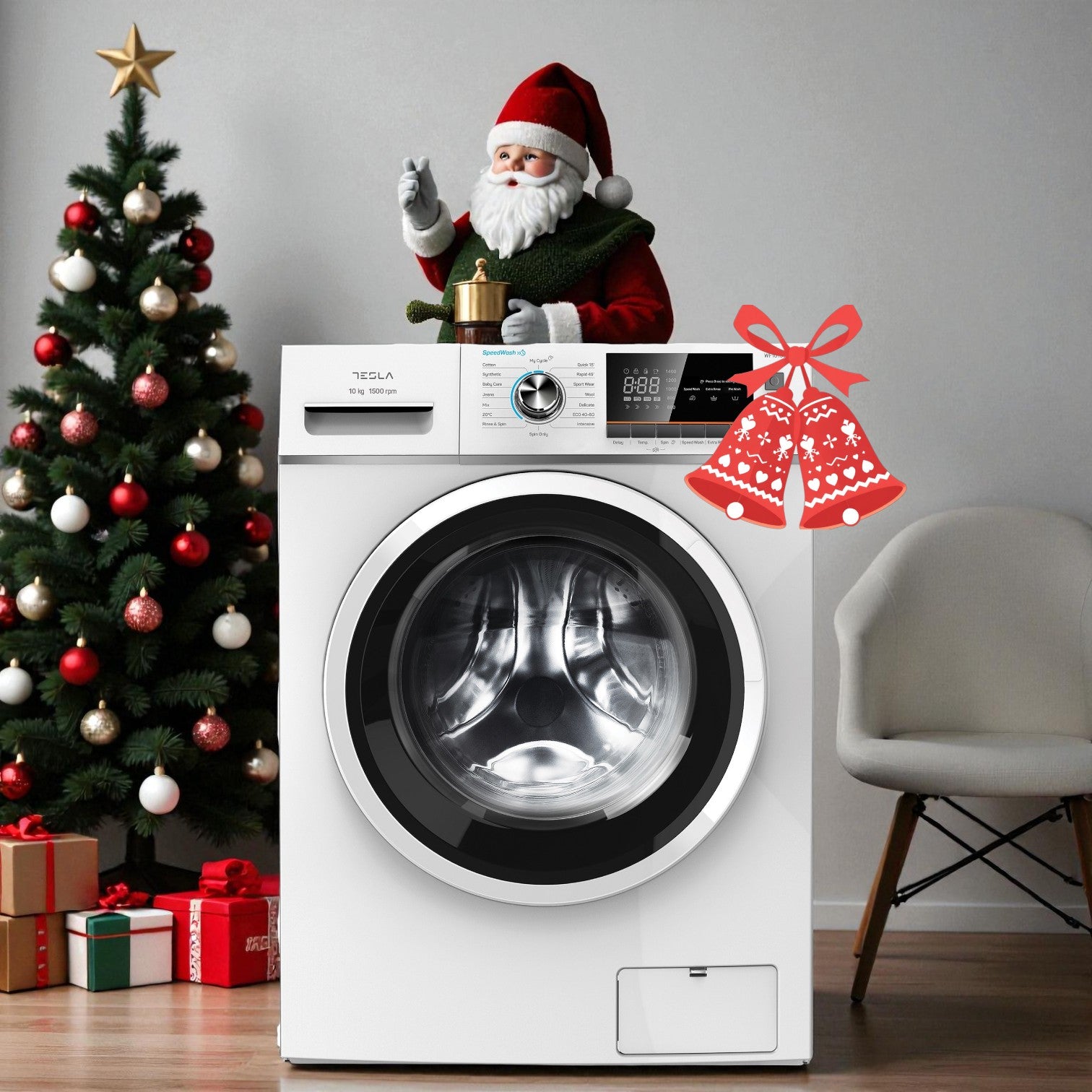 Tesla 10kg front washer white