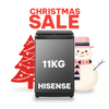 HISENSE 11KG Top Load washer 10 Programs Titanium WT3K1123UT