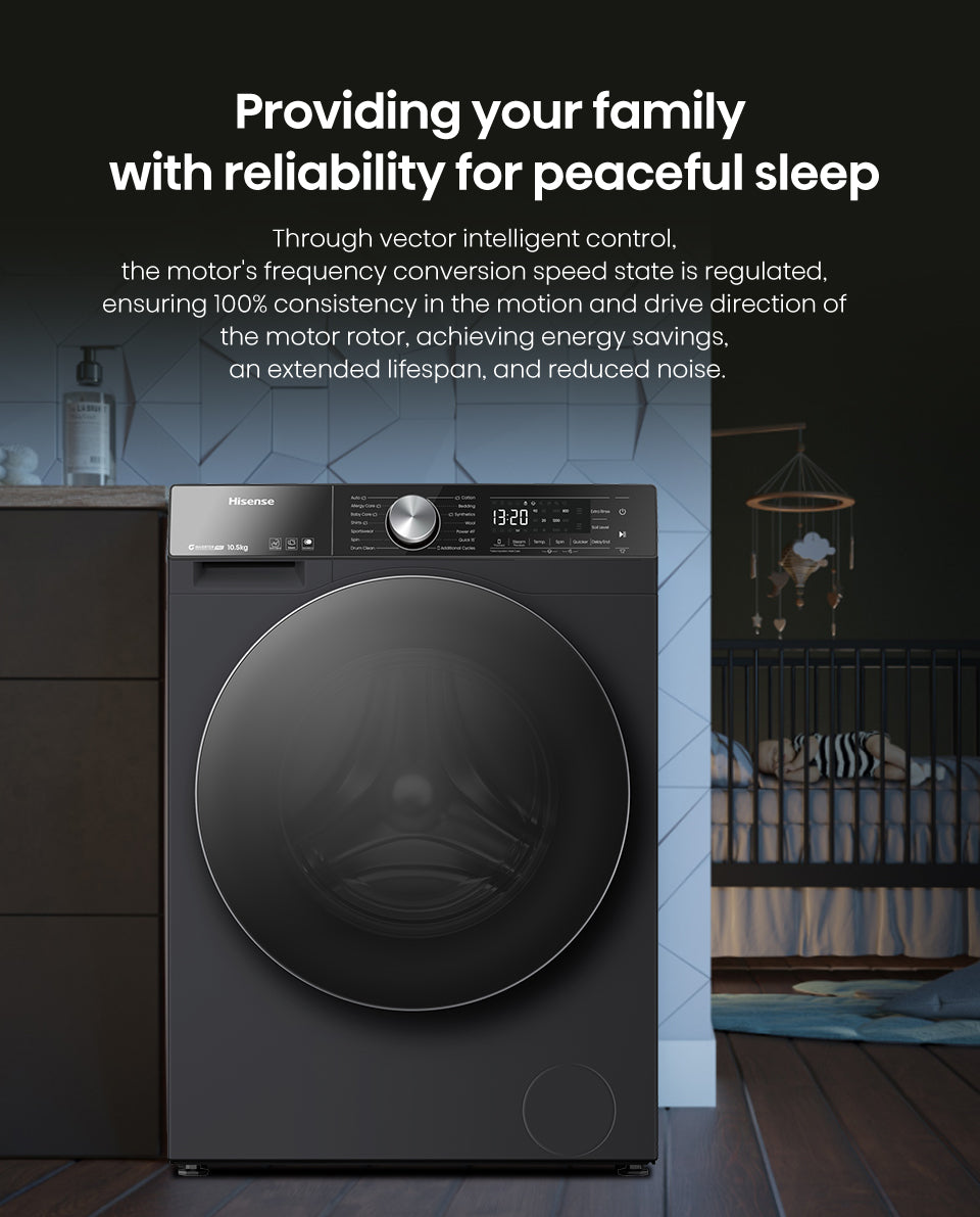 Hisense 12kg front load washer smart WF5S1245BB