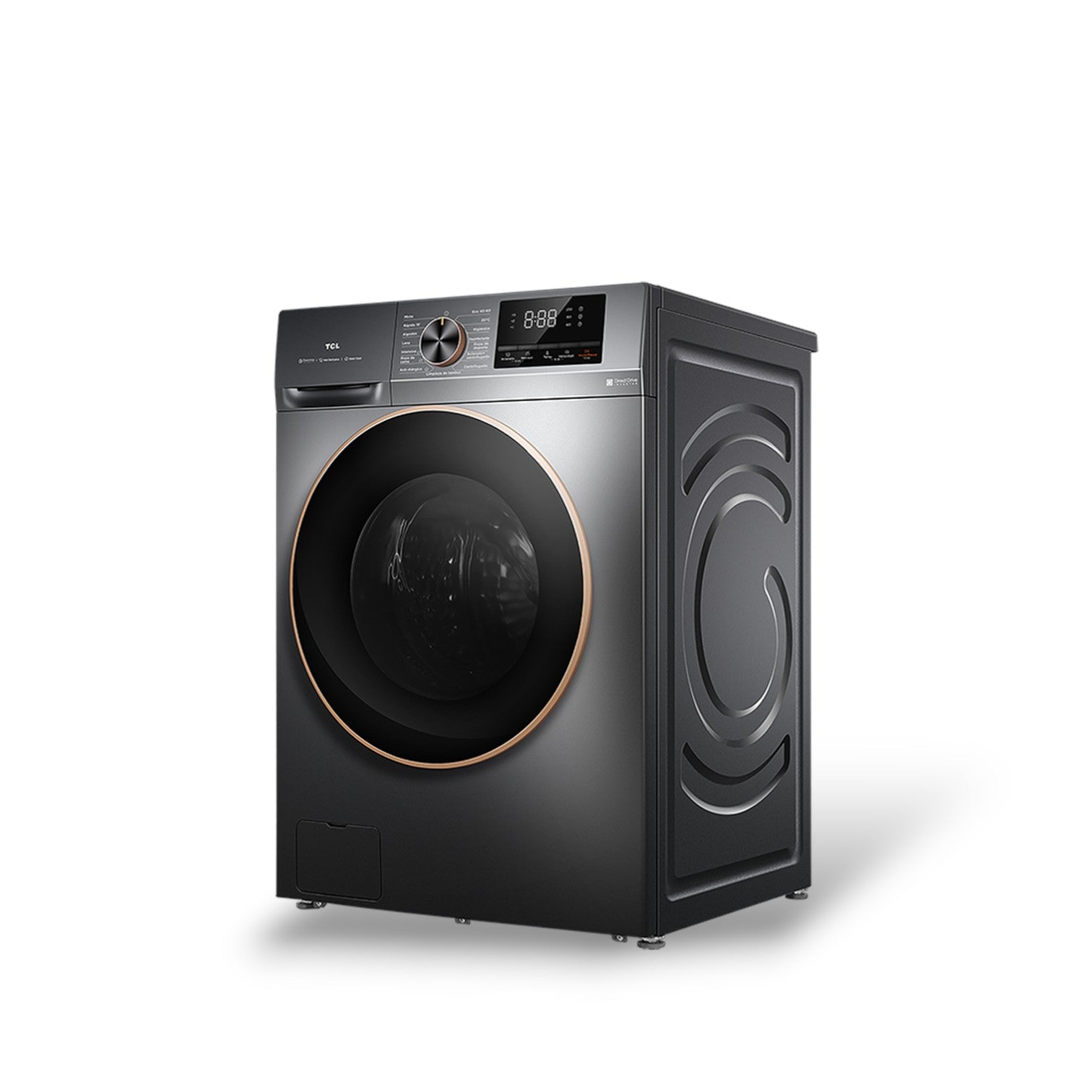 TCL 10kg front load washer titanium