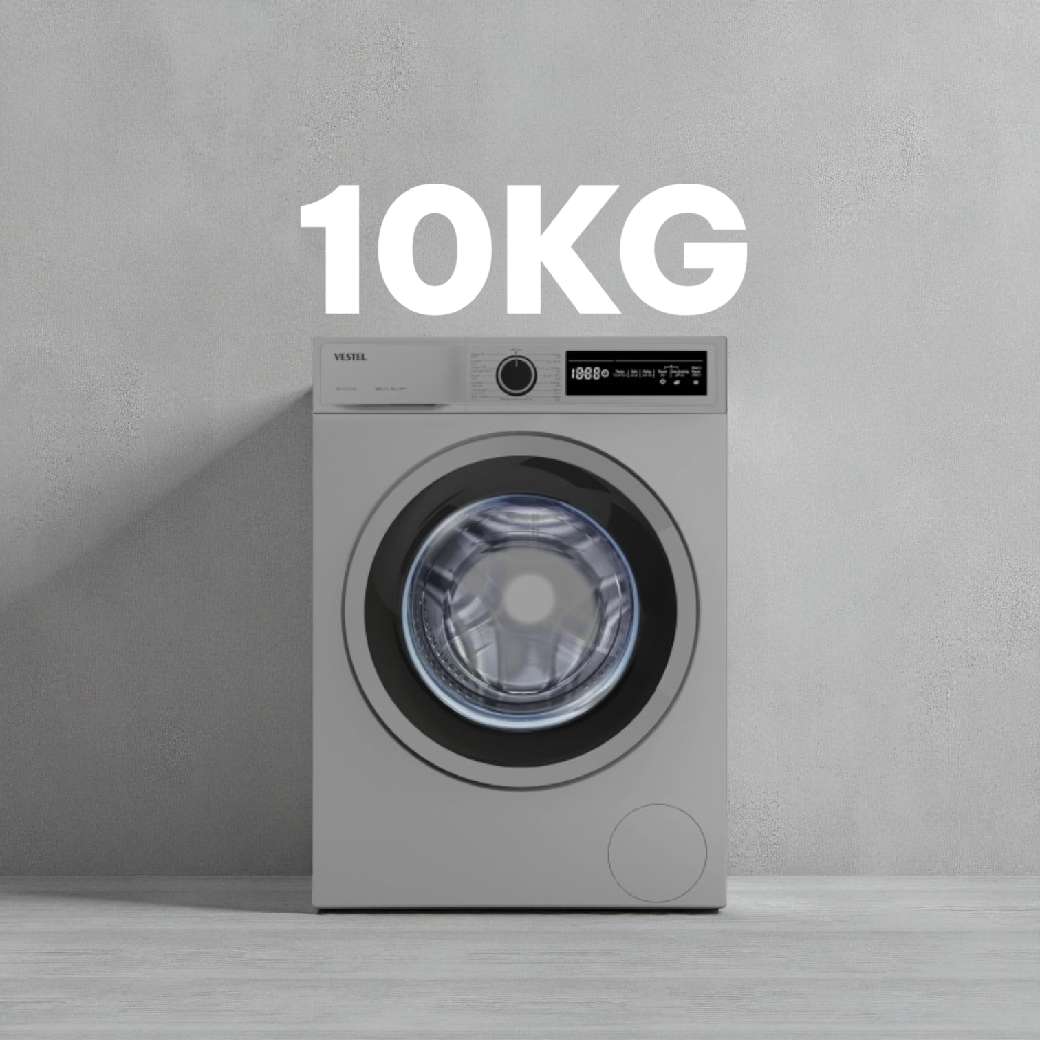 Vestel 10kg front washer 10kg silver
