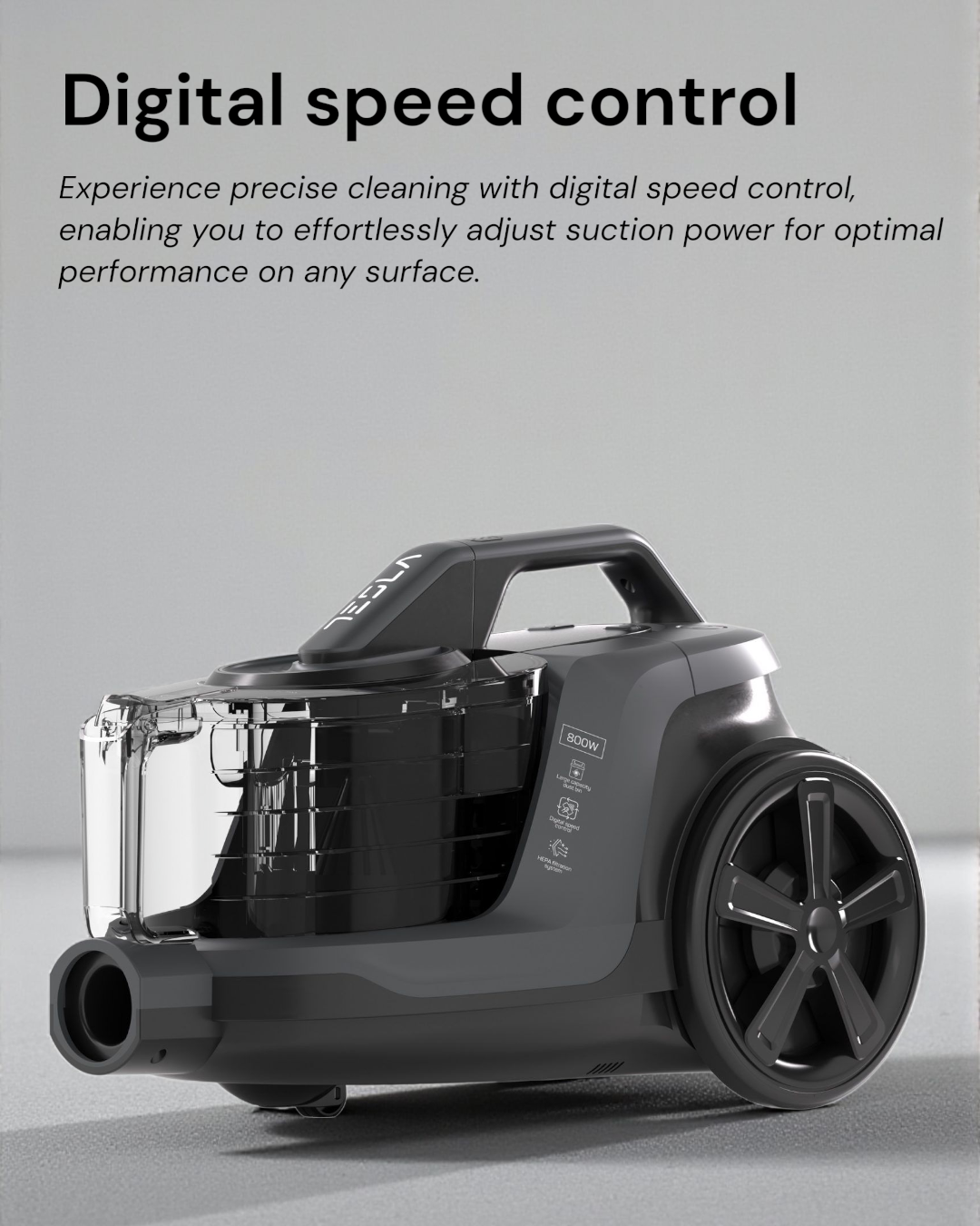 Tesla Bagless Vacuum Cleaner, 1800 W, 85 dB – BGL300NE