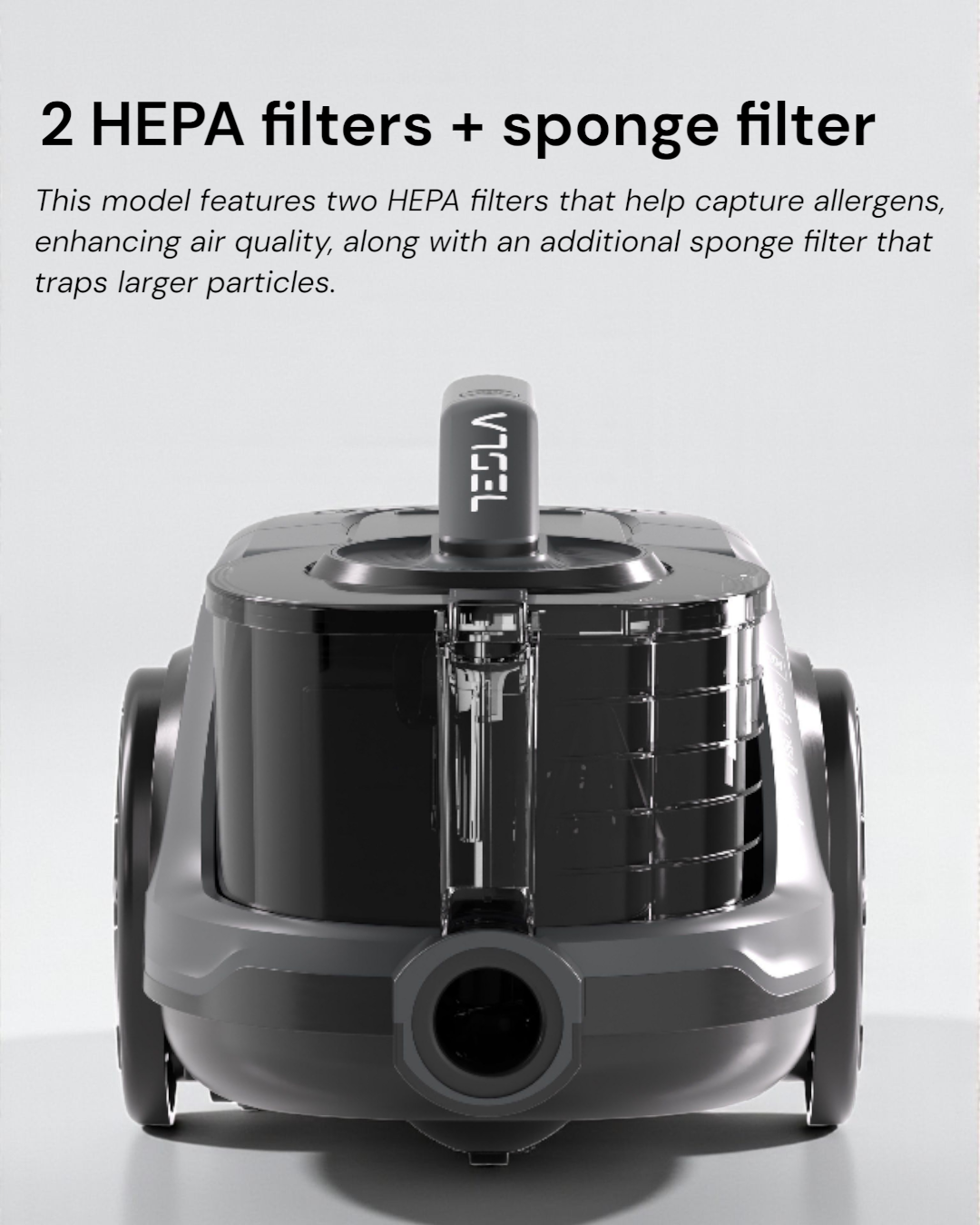 Tesla Bagless Vacuum Cleaner, 1800 W, 85 dB – BGL300NE