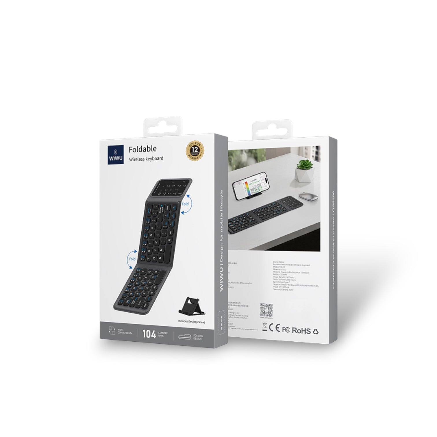 WiWU Foldable Wireless keyboard FMK-05